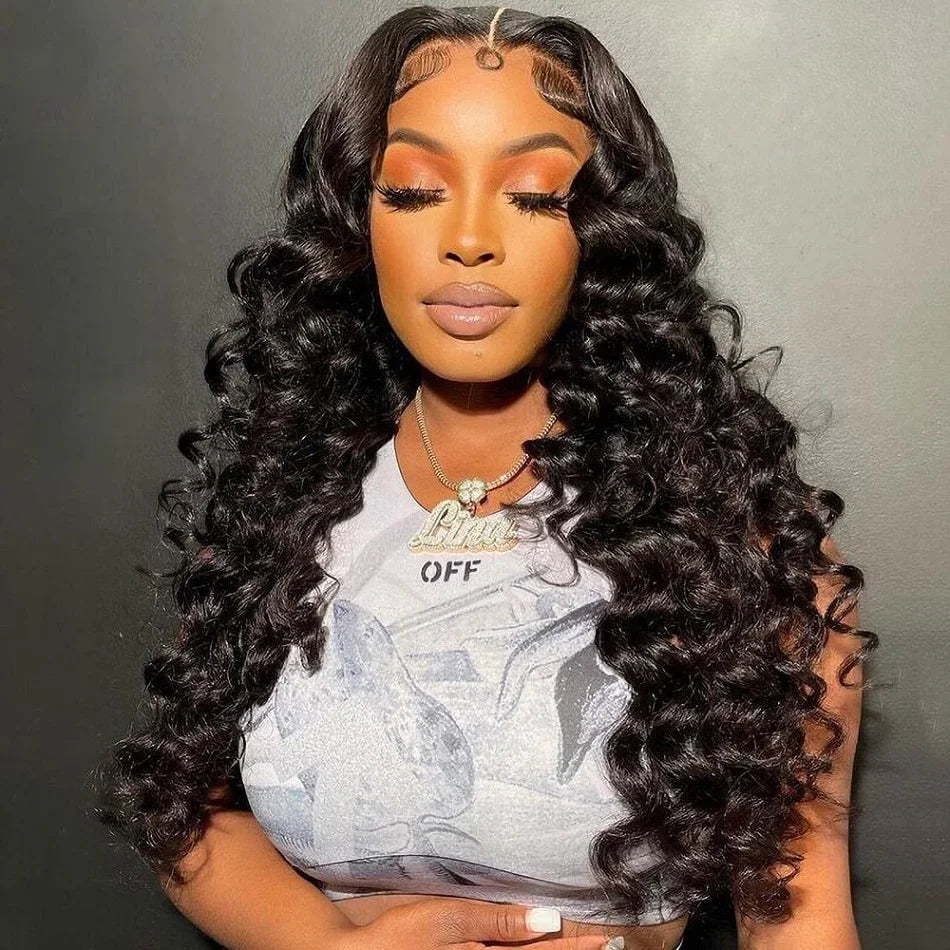 40 Inch Loose Deep Wave 13x6 HD Lace Frontal Human Hair Wig Brazilian Curly Wigs 13x4 360 Full Lace Front Wigs For Women 250%
