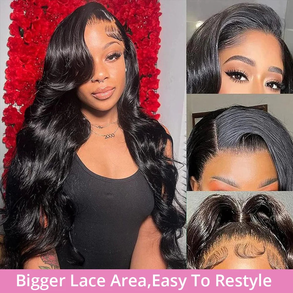 40 50 Inches Body Wave 13x6 Hd Lace Frontal Wig Human Hair 300 Density Brazilian Wavy Lace Front Wigs For Women 7x5 Glueless Wig