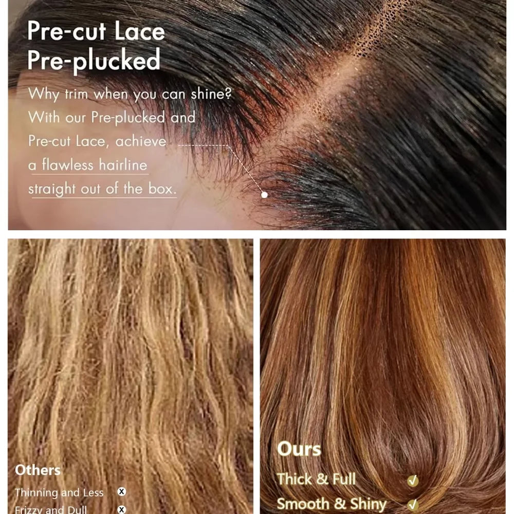 Short Bob Human Hair Wigs 5x5 Transparent Lace Front Wigs 100%Real Human Hair 6 Inch Human Hairdark Brown Color Wig For Women