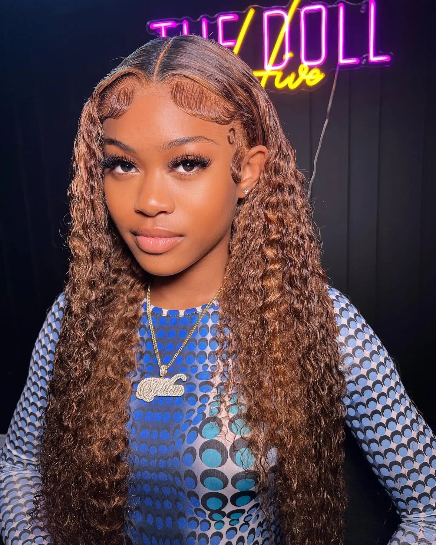 40 Inch 4/27 Curly Ombre Highlight 7x5 Glueless Wigs Human Hair Ready To Wear 250% Density 13x4 Deep Wave Frontal Wigs For Women