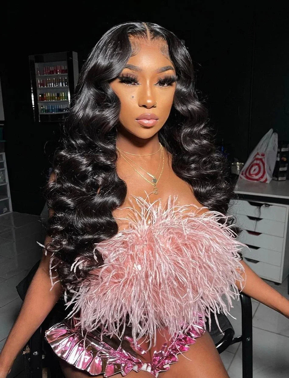 40 Inch Loose Deep Wave 13x6 HD Lace Frontal Human Hair Wig Brazilian Curly Wigs 13x4 360 Full Lace Front Wigs For Women 250%