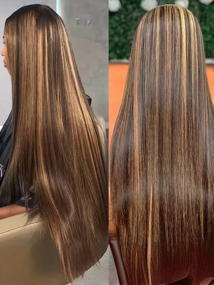 250 Density Curly Highlight 13x6 Lace Frontal Wig Human Hair 40 Inch 4/27 Ombre Deep Wave Wigs 13x4 Transparent Lace Frontl Wig