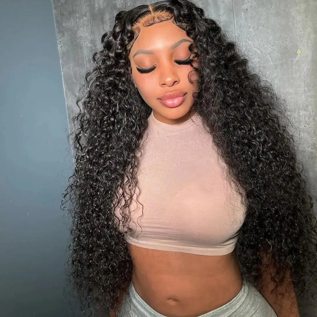 46 Inch Deep Wave Glueless Wigs 13x4 13x6 Hd Transparent Lace Front Wigs Water Wave Lace Frontal Hair Wigs Curly Human Hair Wigs