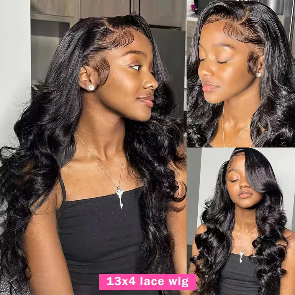 30 40 Inch 250 Density Body Wave Lace Frontal Wig 13x6 HD Lace Frontal Human Hair Wig  13x4 Brazilian glueless wigs human hair