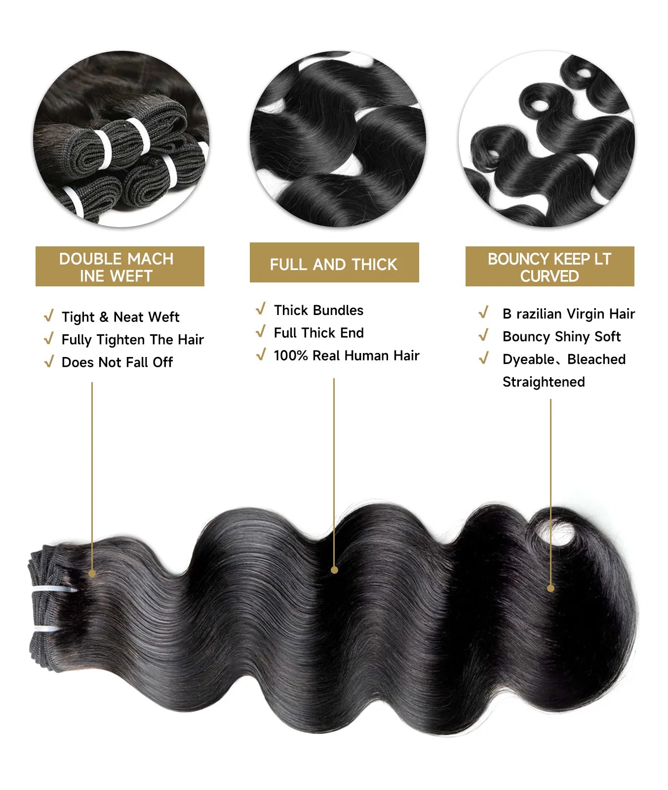 20 30 Inch Body Wave Human Hair Extensions Brazilian Bundles 100% Human Hair 1 3 4 Bundles Natural Hair Bundles Fast Shipping