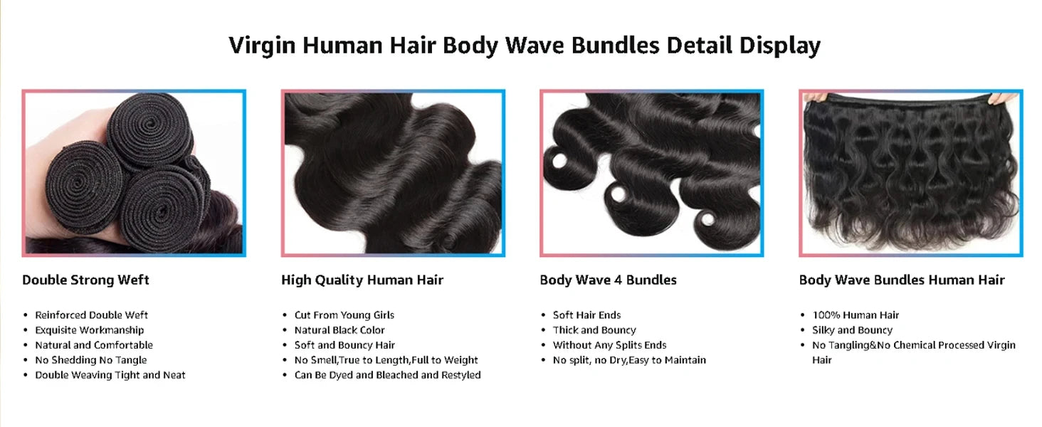 16A Loose Wave Human Hair Bundles 40 Inch Raw Hair 4 5 6 Bundles Brazilian Extensions 100% Unprocessed Human Hair Weave Bundles