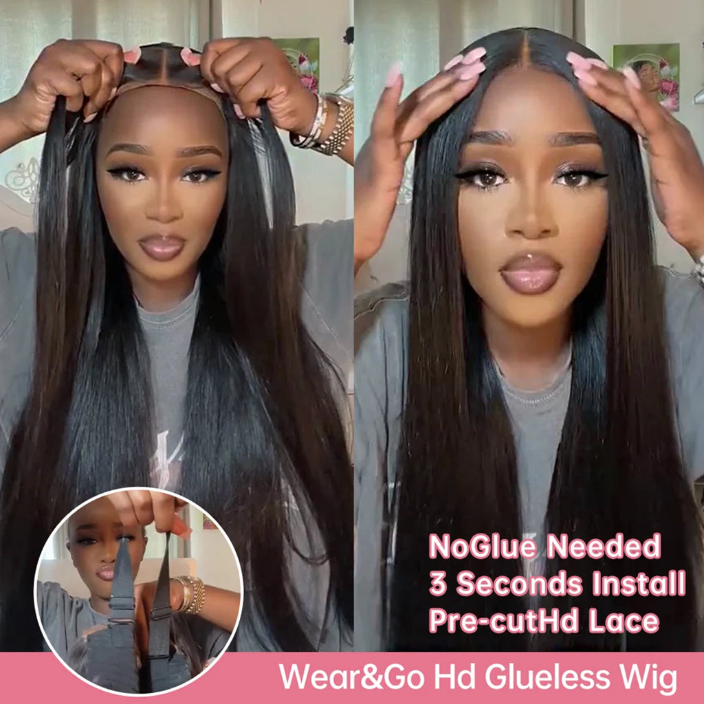 300 Density 40 50 Inch HD Lace Front Human Hair Wigs Straight 13x4 13x6 Lace Frontal Wigs For Women 7x5 Glueless Wigs Human Hair