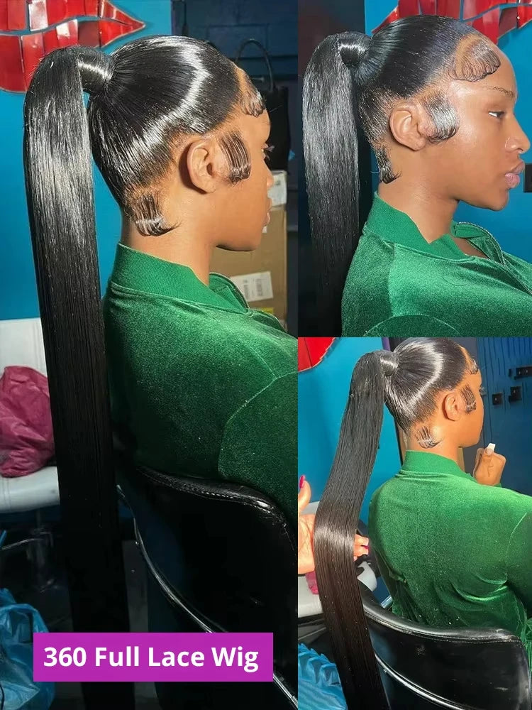 220 Density Straight Human Hair Wigs 30 Inch 13x6 Hd Lace Front Wig PrePlucked Brazilian Hair 13x5 Lace Frontal Wig For Women