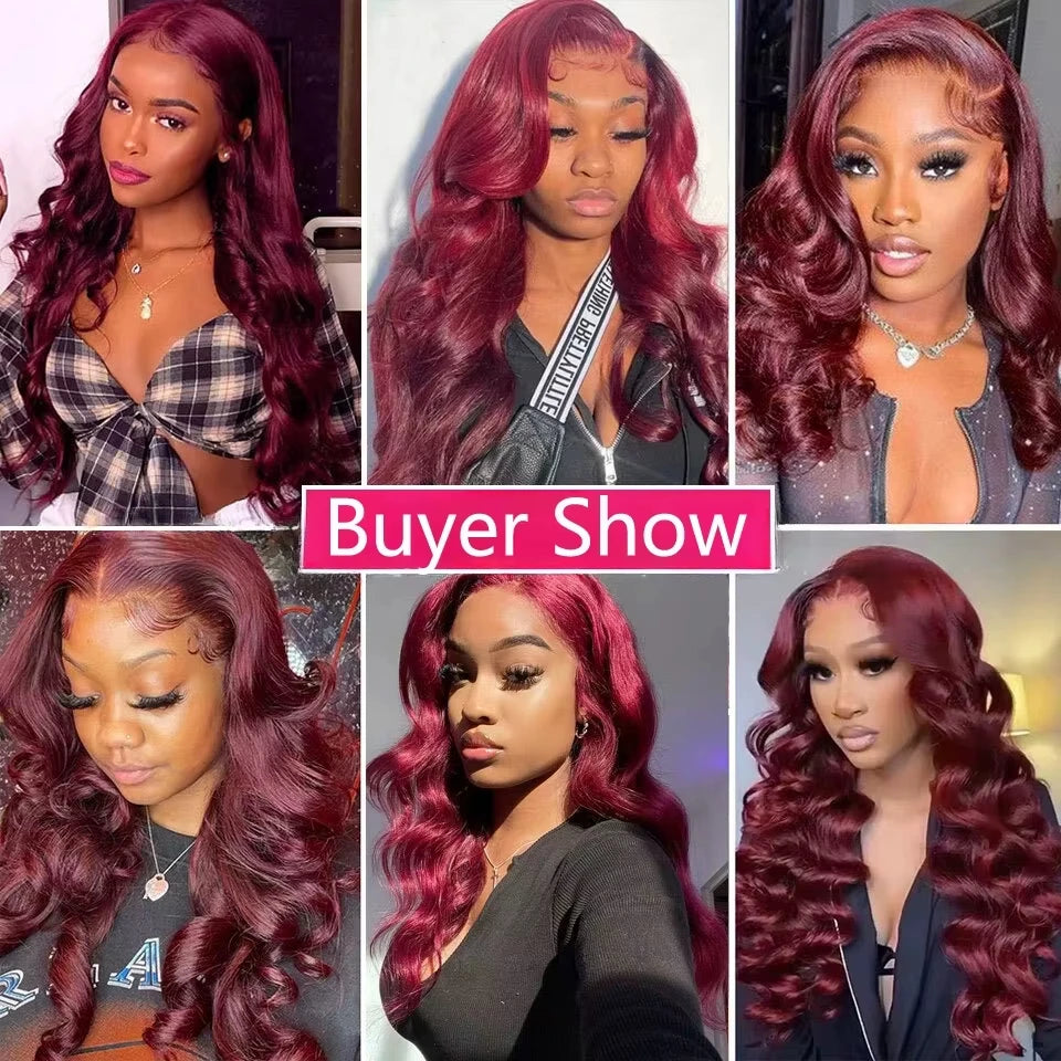 16A Burgundy 99j Body Wave Bundles Red Colored Human Hair Bundles 1/3/4 PCS Brazilian Virgin Hair Weave Extension For Women