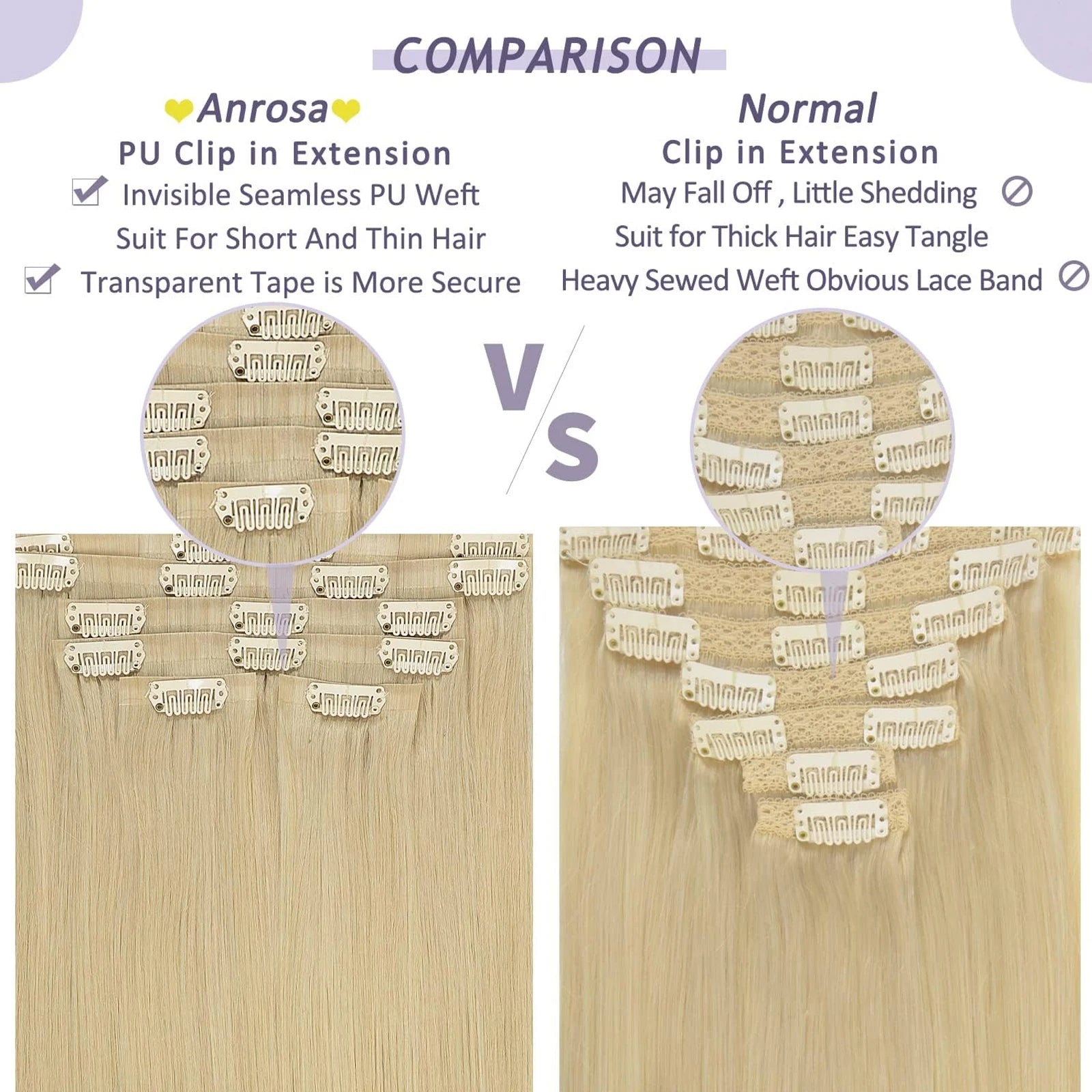 10Pcs Clip In Hair Extensions 100% Real Human Hair 613 Blonde Colored Straight Clip In Hair 140G/Set Deals Clearance Sale