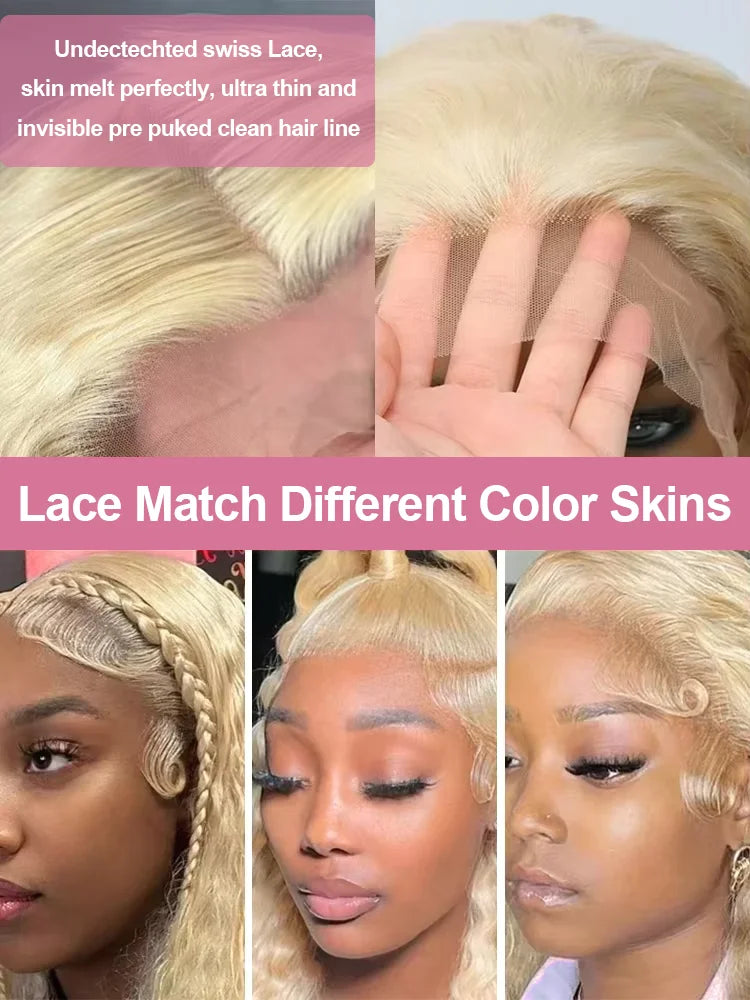 40 42 Inch 613 Honey Blonde Color Deep Wave 13x4 13x6 Hd Lace Frontal Wigs Brazilian Curly Human Hair Wigs For Women 250 Density