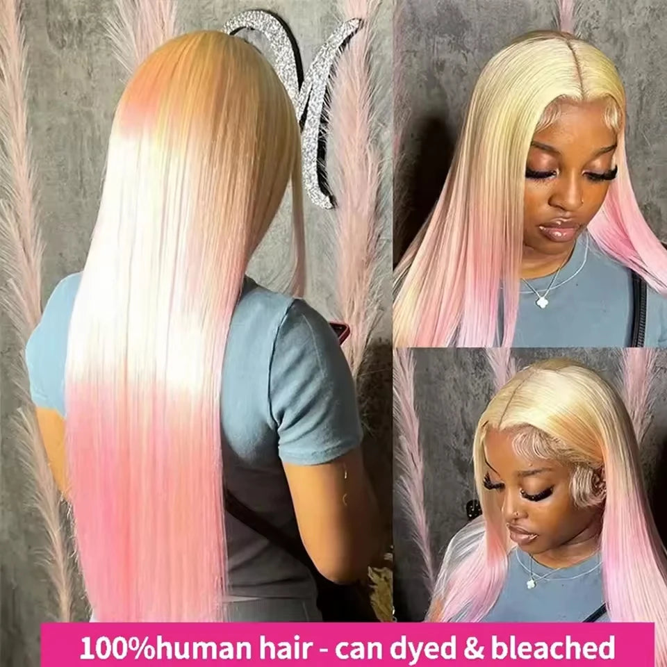 40 42 Inch Straight Blonde 613 Hd Lace Frontal Wig 13x4 Lace Front Colored Wig 13x6 Transparent Human Hair Wigs For Black Women