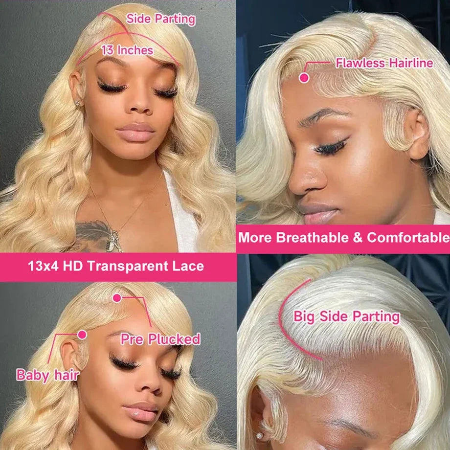 613 Honey Blonde Body Wave Human Hair Lace Frontal Wig 30 40 Inch Hd Lace Wig 13x6 Human Hair Brazilian Wigs On Sale For Women