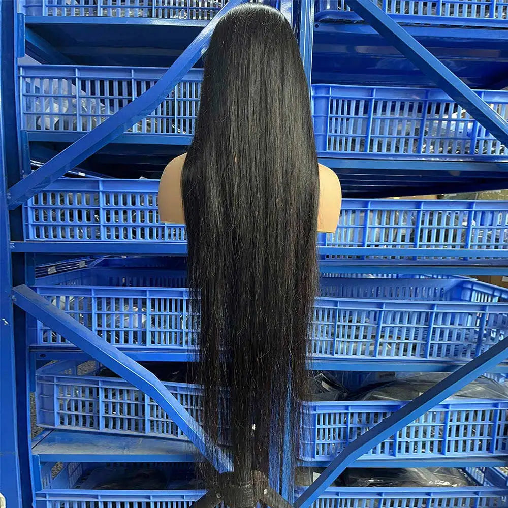40 46 Inch Bone Straight 13x6 HD Lace Frontal Human Hair Wigs Brazilian Transparent 13x4 Lace Front Wigs For Women 300% Density