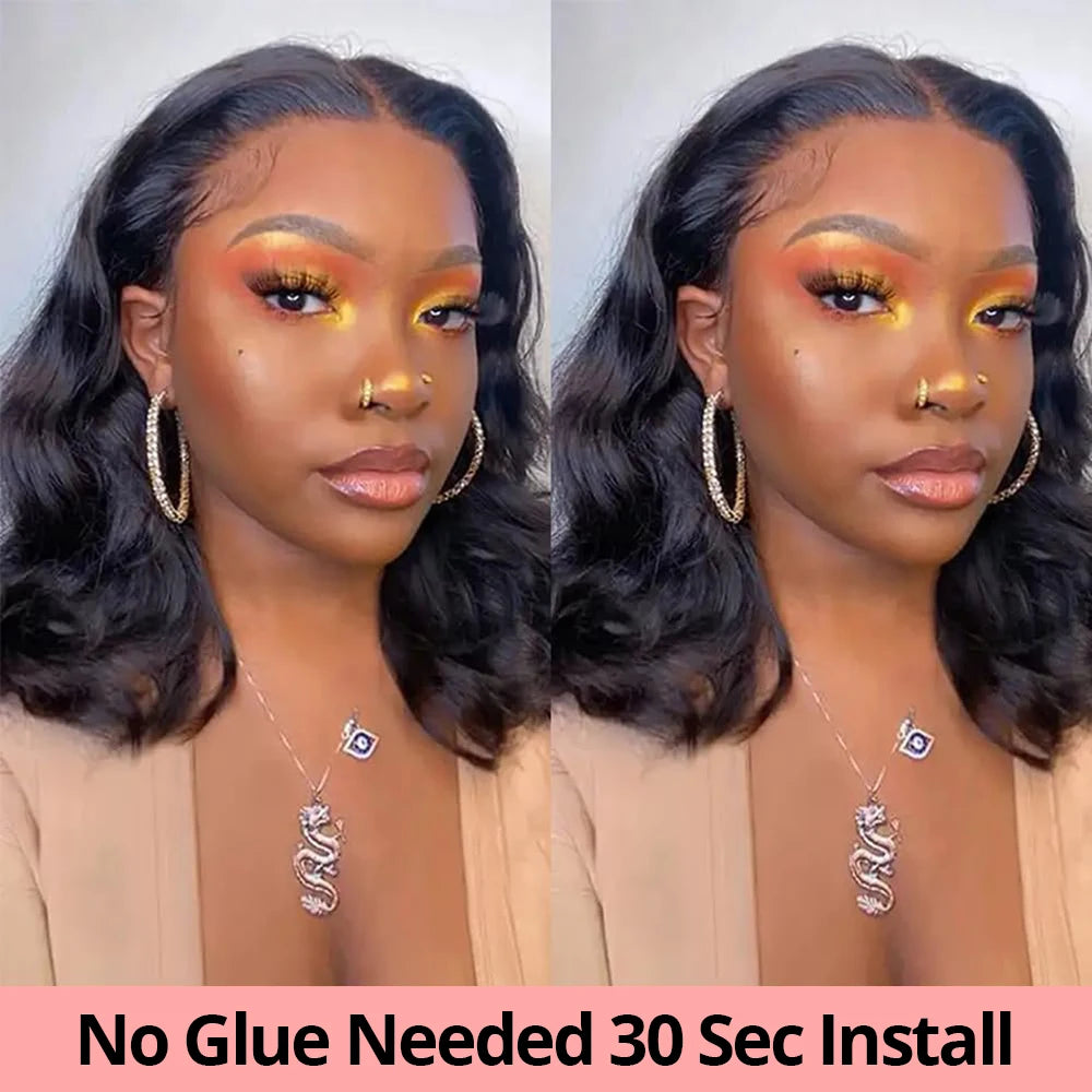 Lace Front Wigs Human Hair Body Wave Bob Wigs 7x5 Lace Frontal Wig Pre Plucked with Baby Hair 100% Glueless Human Hair Wigs