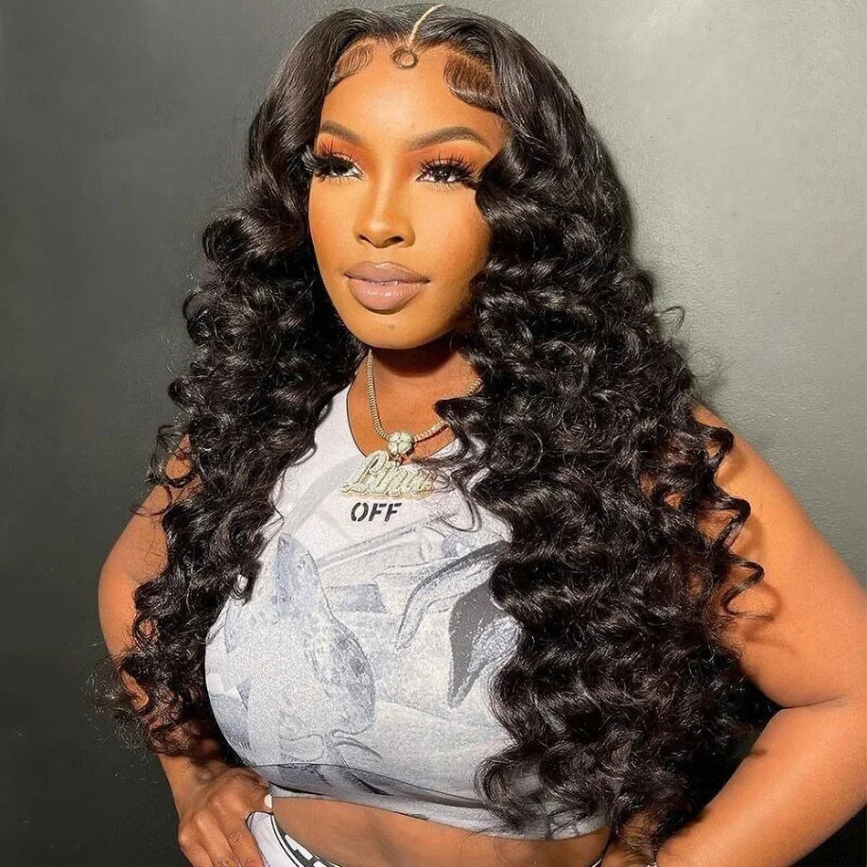 40 Inch Loose Deep Wave 13x6 HD Lace Frontal Human Hair Wig Brazilian Curly Wigs 13x4 360 Full Lace Front Wigs For Women 250%