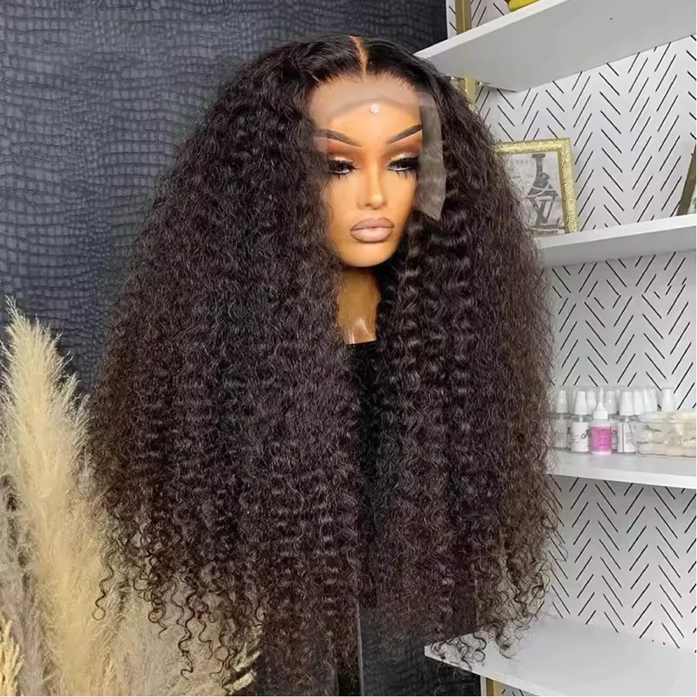 180 Density Curly Human Hair Wig 30 32 40 Inch Deep Wave 13x6  HD Lace Front Human Hair Wig 13x4 Body Wave Lace Frontal Wigs