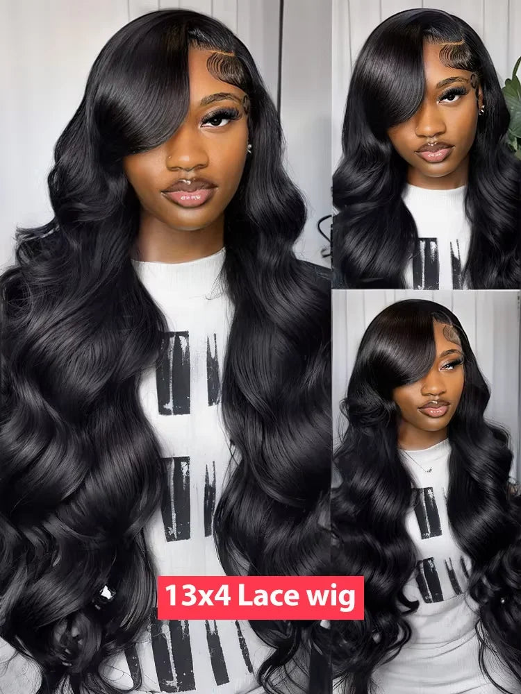 HD Transparent Body Wave Lace Frontal Wigs Human Hair 13x6 30 40 Inch Body Wave Human Hair Wig For Black Women 250 Density