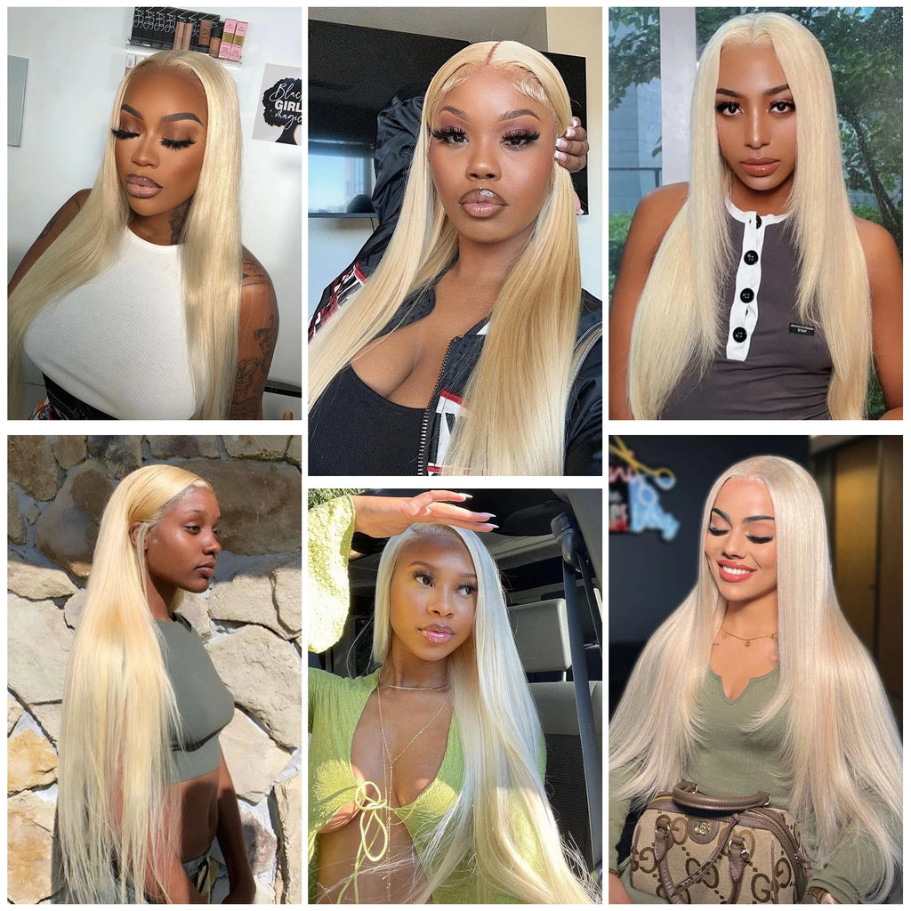 9Pcs/set  613 Clip Ins Hair Extensions 100% Real Human Hair 613 Blonde Colored Straight Clip In Hair 120G/Set Deals For Women