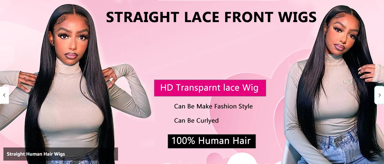 Straight Lace Front Wig Full Lace Human Hair Wigs For Women Human Hair 40 Inch 13x4 Bone Straight Human Hair Hd Lace Frontal Wig