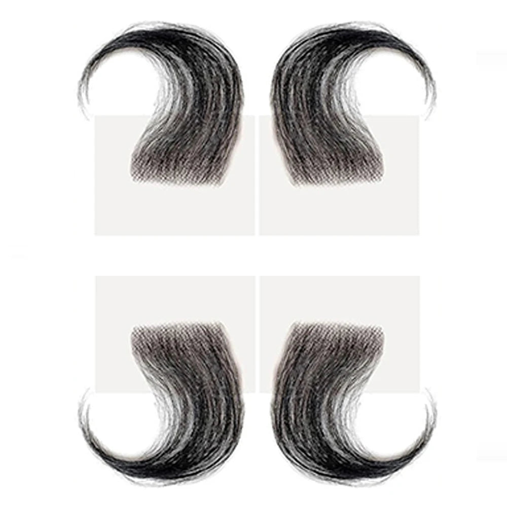 4Pcs Baby Hair Edges Hair HD Lace Baby Hair Stripes For Women Reusable Invisible Lace Hairline Edges Real Human Hair Pieces