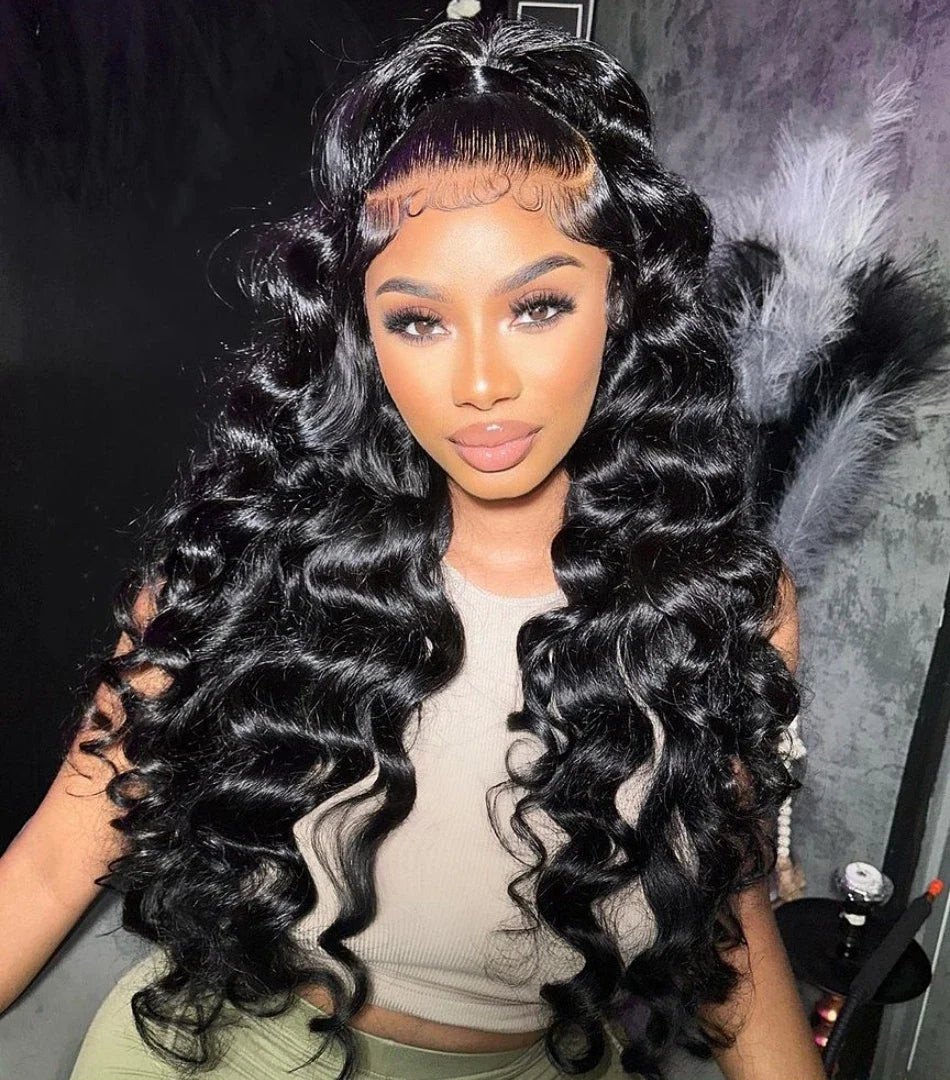 40 Inch Loose Deep Wave 13x6 HD Lace Frontal Human Hair Wig Brazilian Curly Wigs 13x4 360 Full Lace Front Wigs For Women 250%