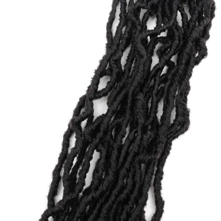 24 Inch Soft Locs Crochet Hair Pre Looped 6 Packs Faux Locs Crochet Braids Goddess Locs Dreadlocs Synthetic Hair for Black Wome