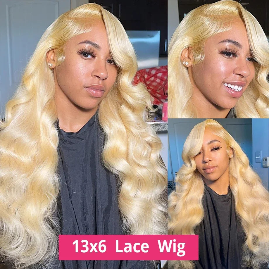 613 Body Wave Lace Frontal Colored Wigs Blonde Hd Lace Wig 13x6 Human Hair Choice 30 40 Inch Preplucked Brazilian Wigs For Women