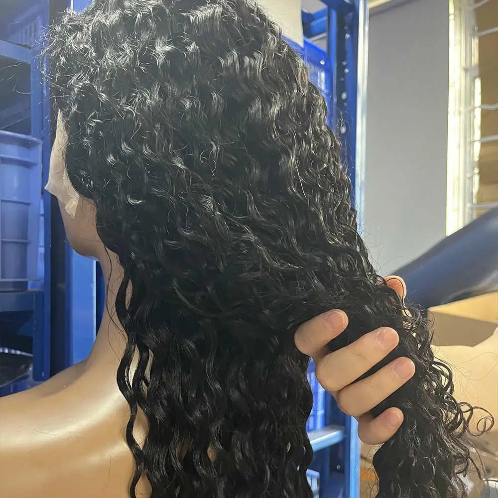 300% 13X6 13X4 HD Deep Wave Lace Frontal Wig Brazilian 40 46 Inch Water Curly Wear And Go 7x5 Glueless Human Hair Wigs For Women