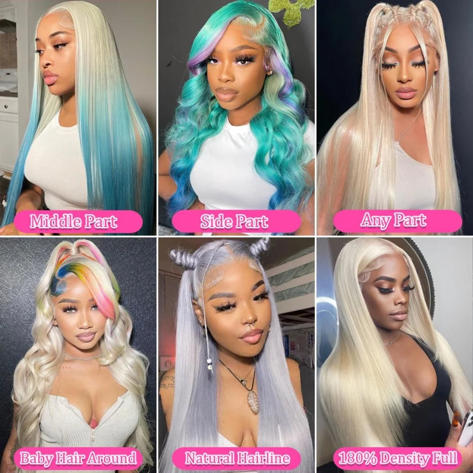200 Density Blonde Human Hair Wig Body Wave 613 hd Lace Frontal Wig 13x6 13x4 Human Hair Lace Front Wig Brazilian Colored Wigs