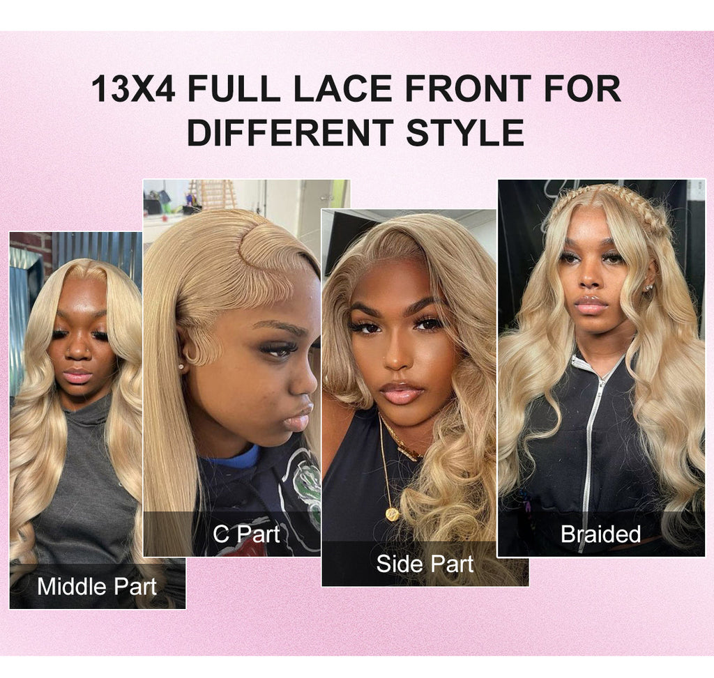 200% Density 13x6 HD Transparent Lace Front Wigs Straight Human Hair Wigs Wear and Go 613 Blond Lace Frontal Wig Human Hair