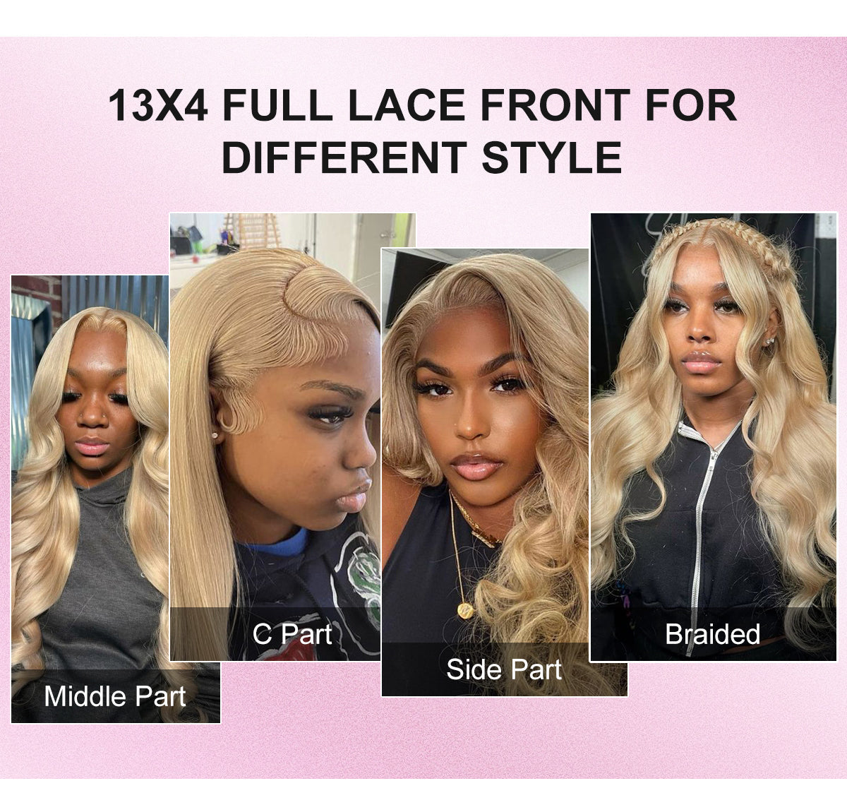 200% Density 13x6 HD Transparent Lace Front Wigs Straight Human Hair Wigs Wear and Go 613 Blond Lace Frontal Wig Human Hair
